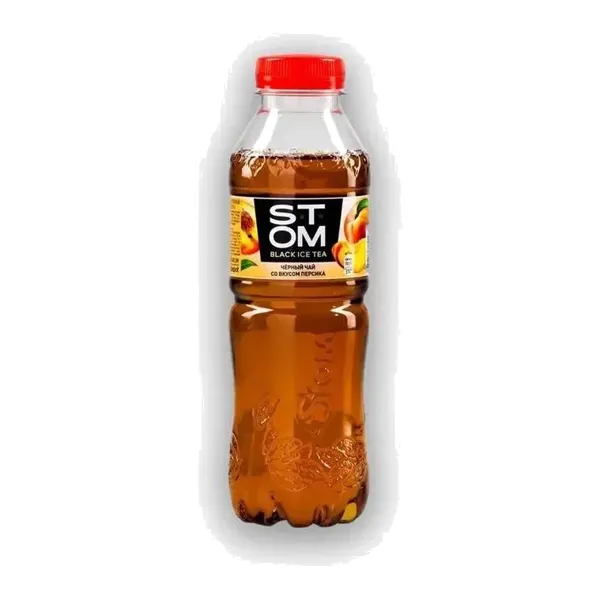 Холодный чай Стом чёрный, персик 0,5 л